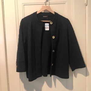 J.McLaughlin Prima 3/4 Sleeve Cardigan in Black